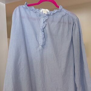 H&M Blue Striped Blouse